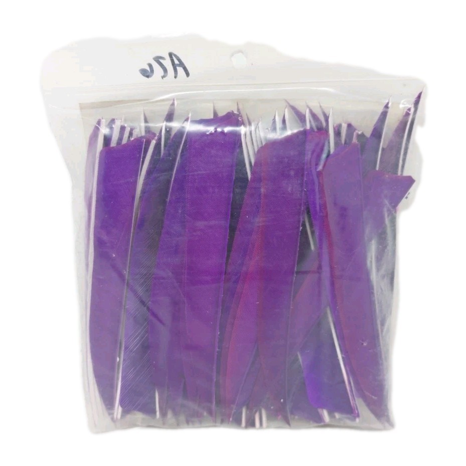 73 Count Gateway Archery Arrow Feathers 5" Left Wing: Shield Purple