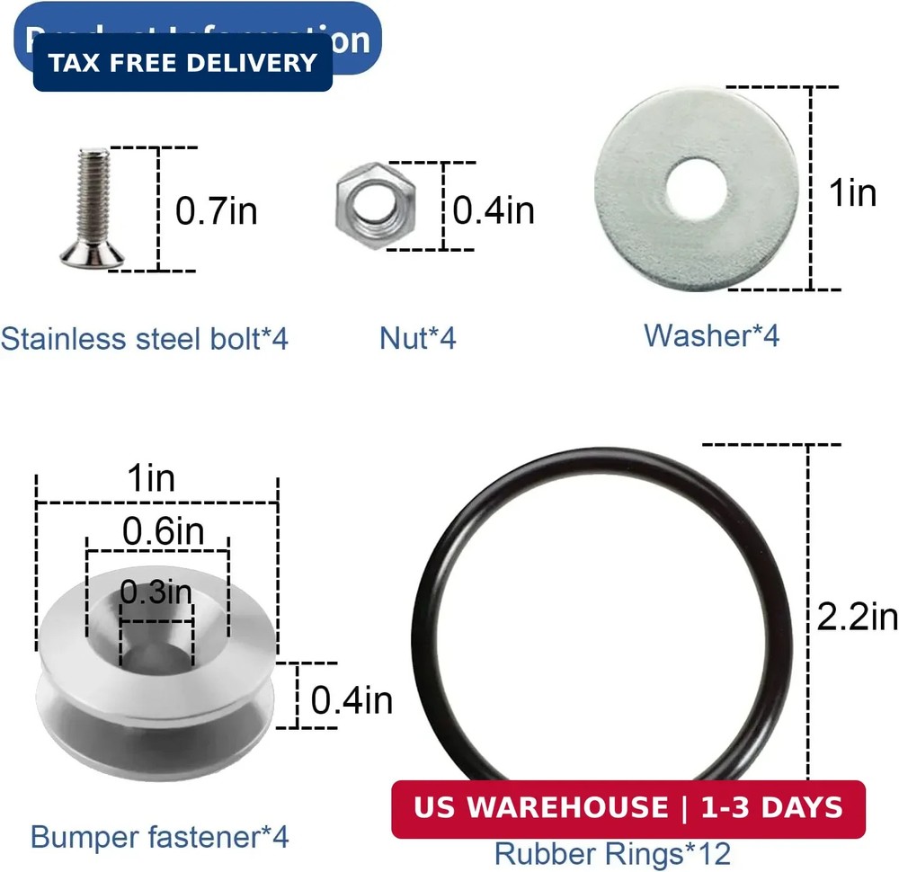 Bumper Quick Release Kit, Quick Release Trunk Front Rear Bumper，Fasteners Fender