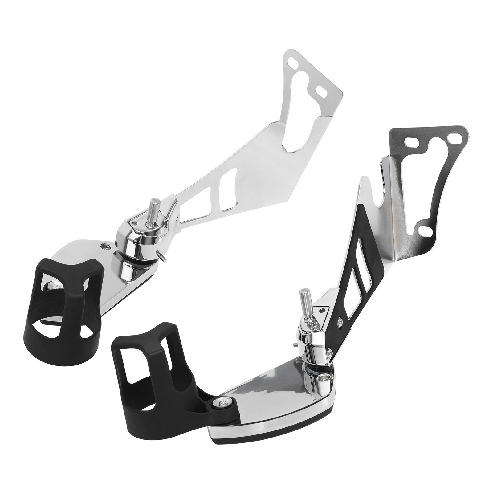 Adjustable Rear Passenger Armrests Drink Holder Fit For Harley Touring 1997-2013