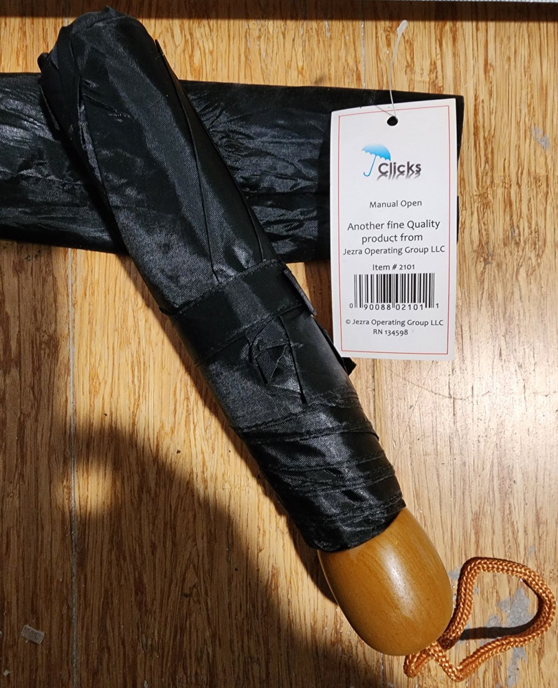 clicks 10" wood handle umbrella NEW!