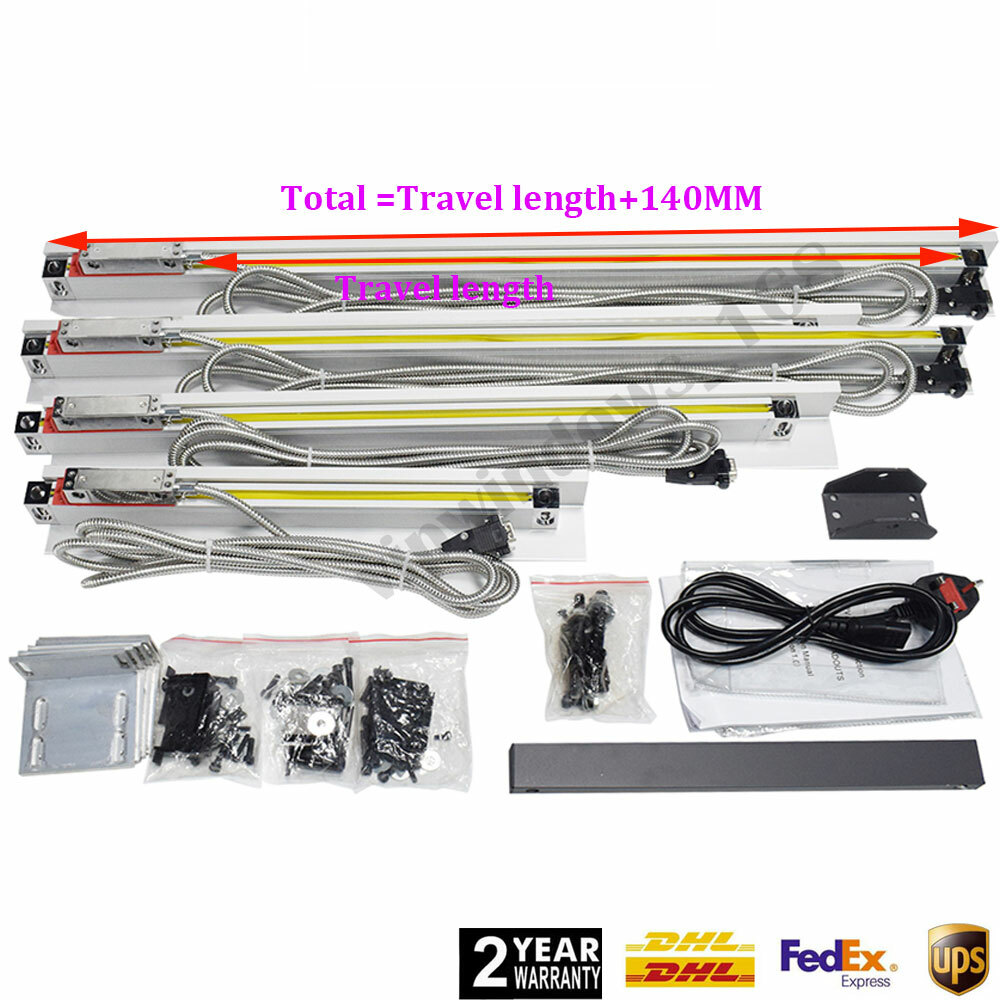 TOAUTO Digital Readout DRO Display + Linear Scales Customized full Kit for CNC