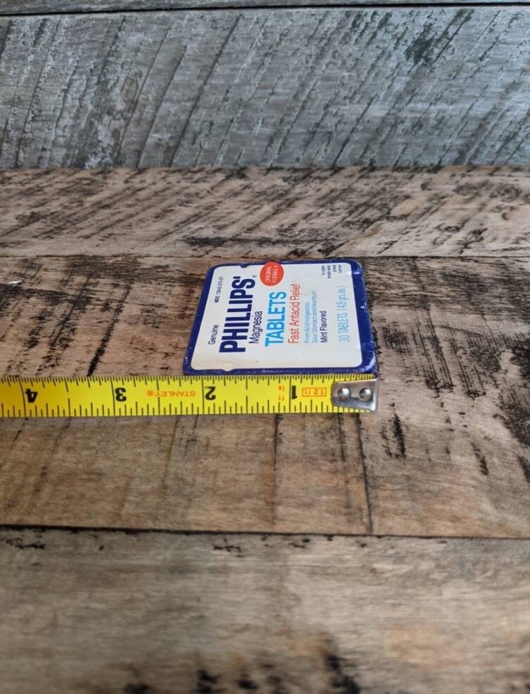 Vintage Phillips Magnesia Tablets Tin Container.