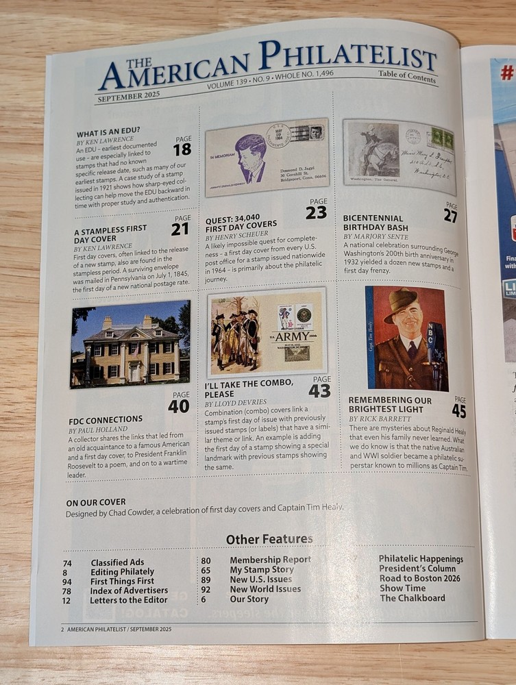 American Philatelist Journal of Stamp Collecting Vol 139 No 9 September 2025