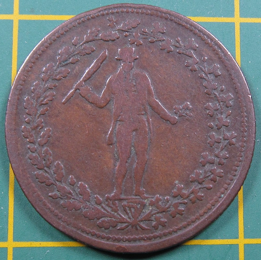 Canada Anonymous half penny token - Irishman