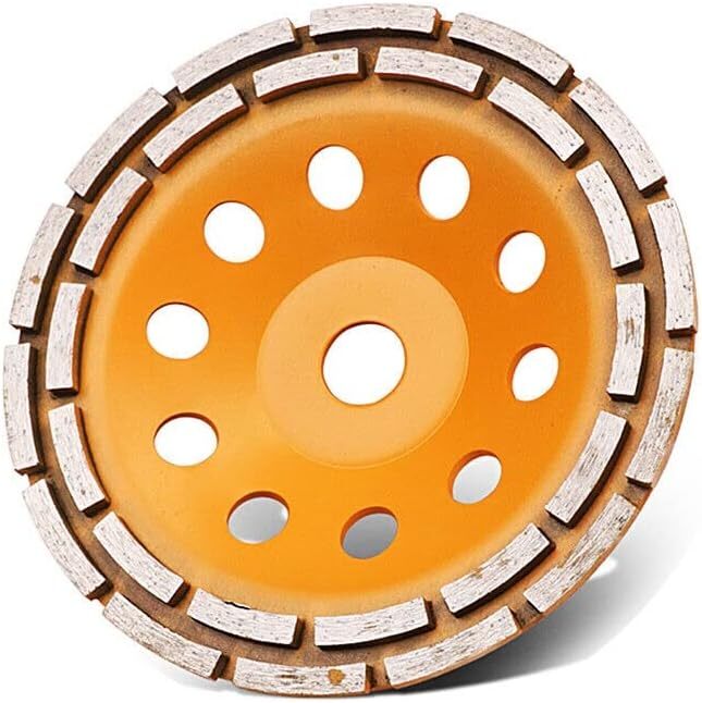 Diamond Grinding Cup Wheel Disc 7in Premium Grade Segment Double Row for Grinder
