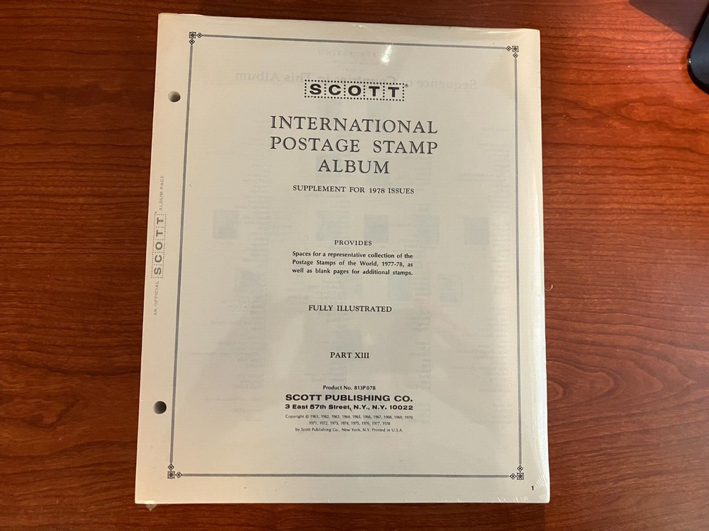 SCOTT International Part XIII (13) Pages For 1978 Issues