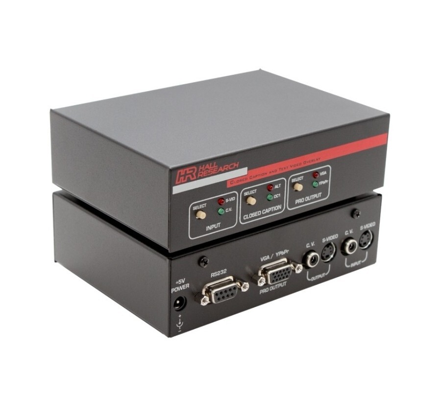 HALL RESEARCH CC-101 Closed Caption Decoder and Text Video Overlay