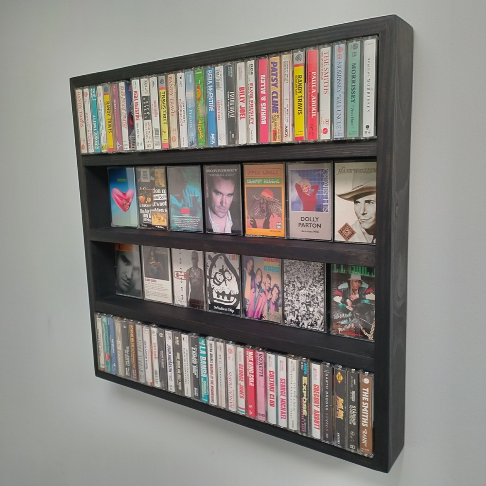 Wooden Cassette Storage Display Rack 120