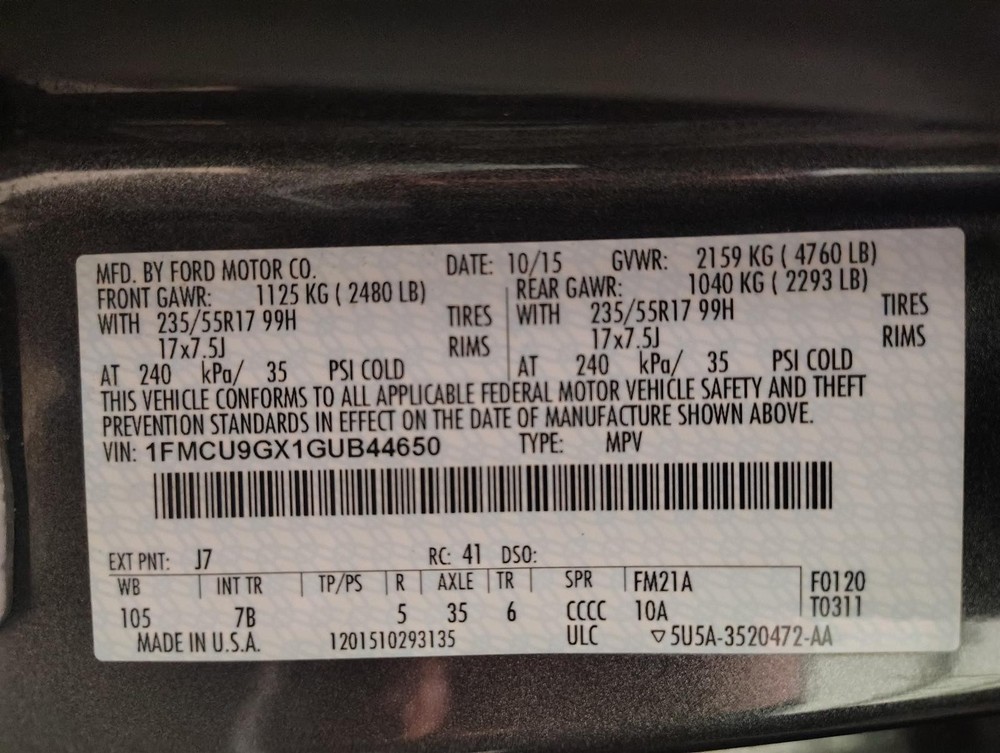 Used A/C Selector Switch fits: 2016 Ford Escape Front automatic temperature cont