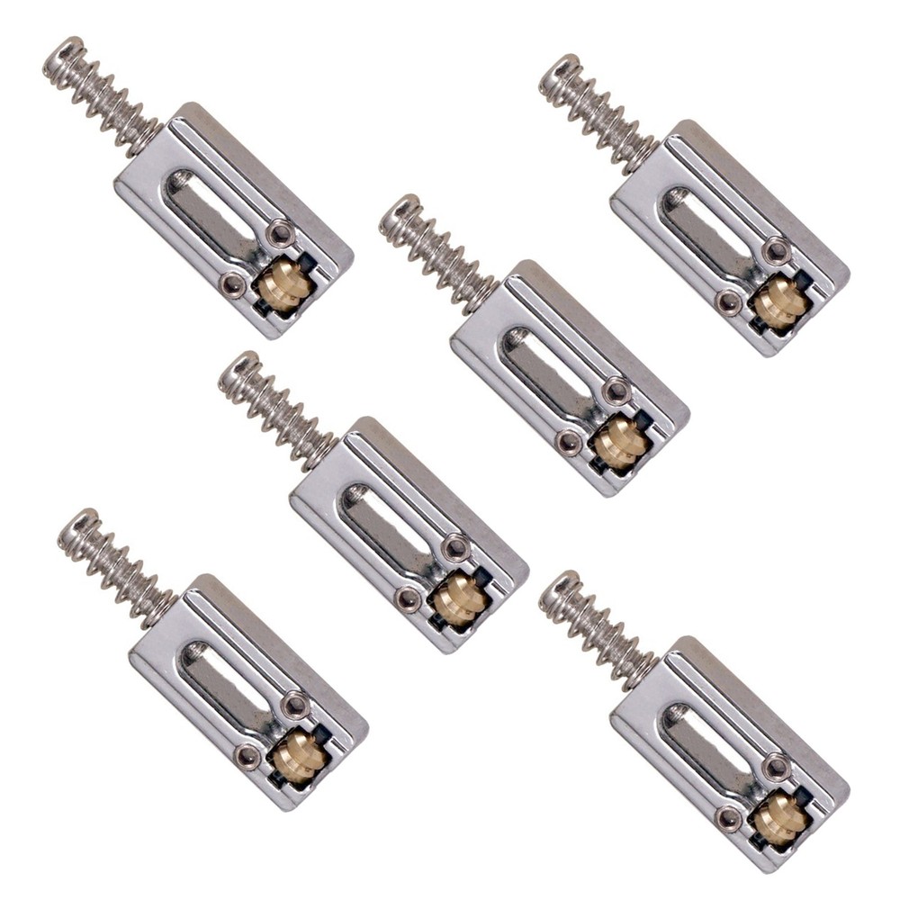 6Pack Upgrade Metal Roller Guitar Saddle Bridge String Saddles For E-Guitar D