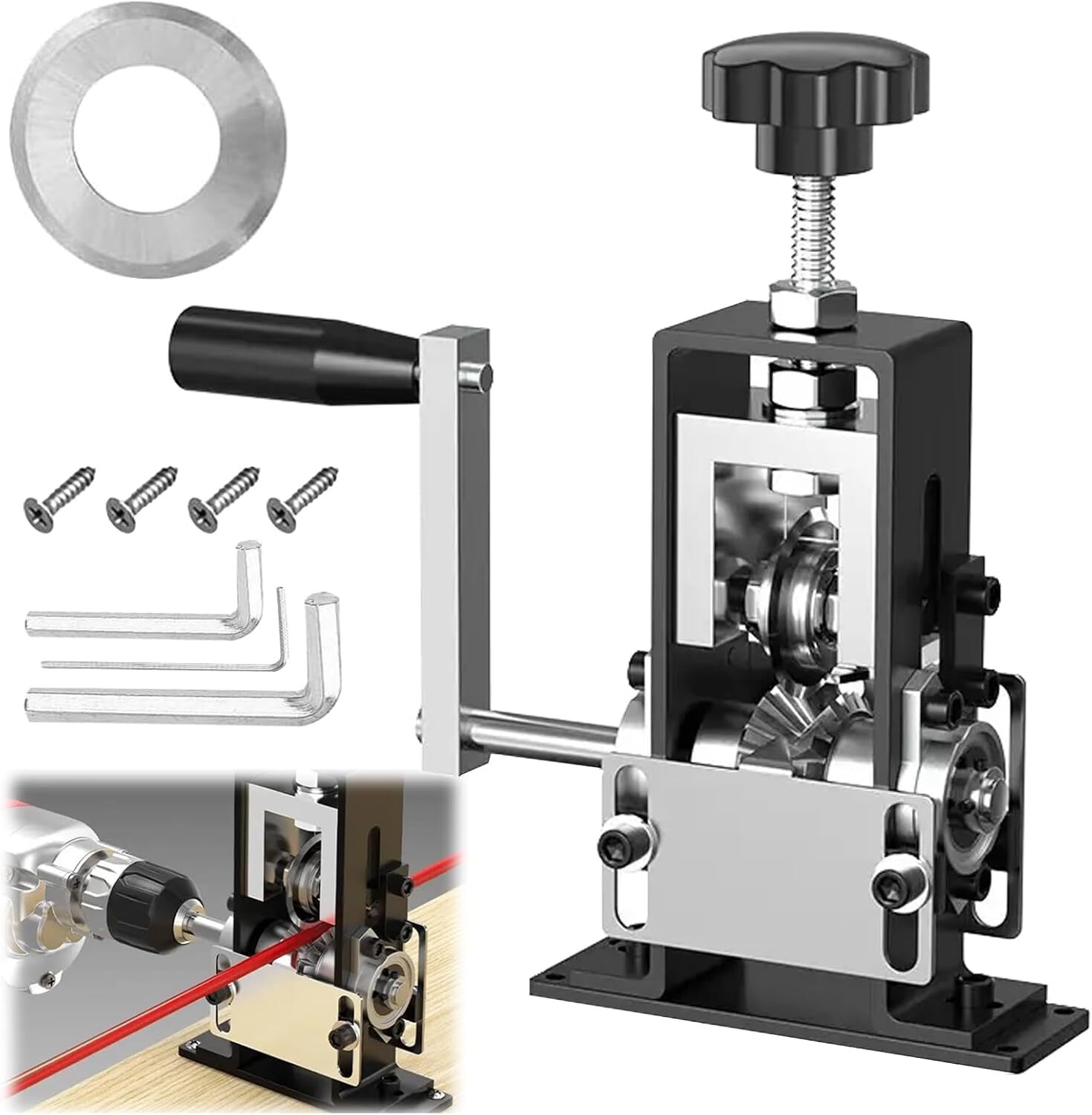 Maquina Para Pelar Cable Manual Taladro Alambre de Cobre 0.06 a 1" Pelacables