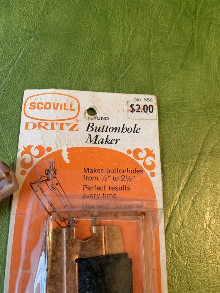 Vintage Dritz Tracing Wheel Sewing Bakelite Handle Plus Scovill Button Maker