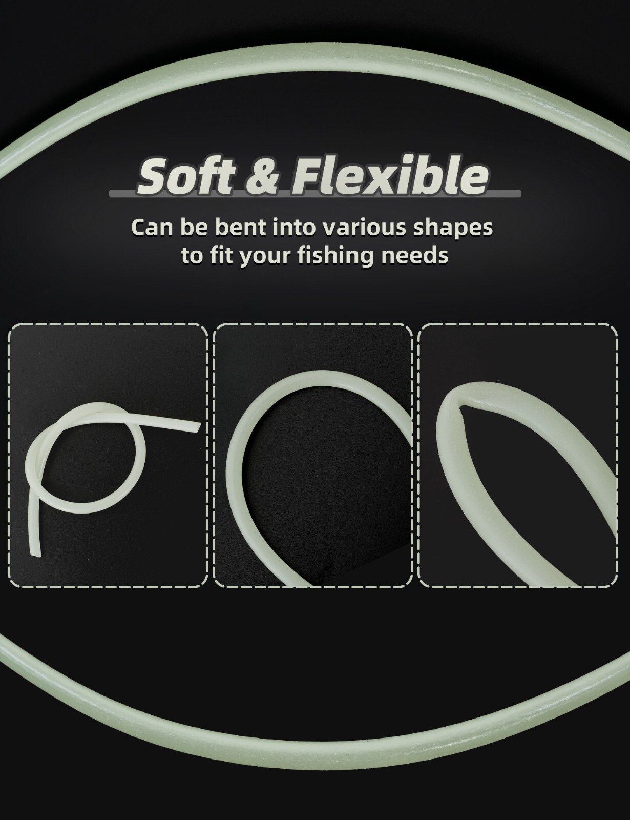 BLUEWING PVC Glow Tube 15ft Deep Sea Fishing Soft Tube US Seller