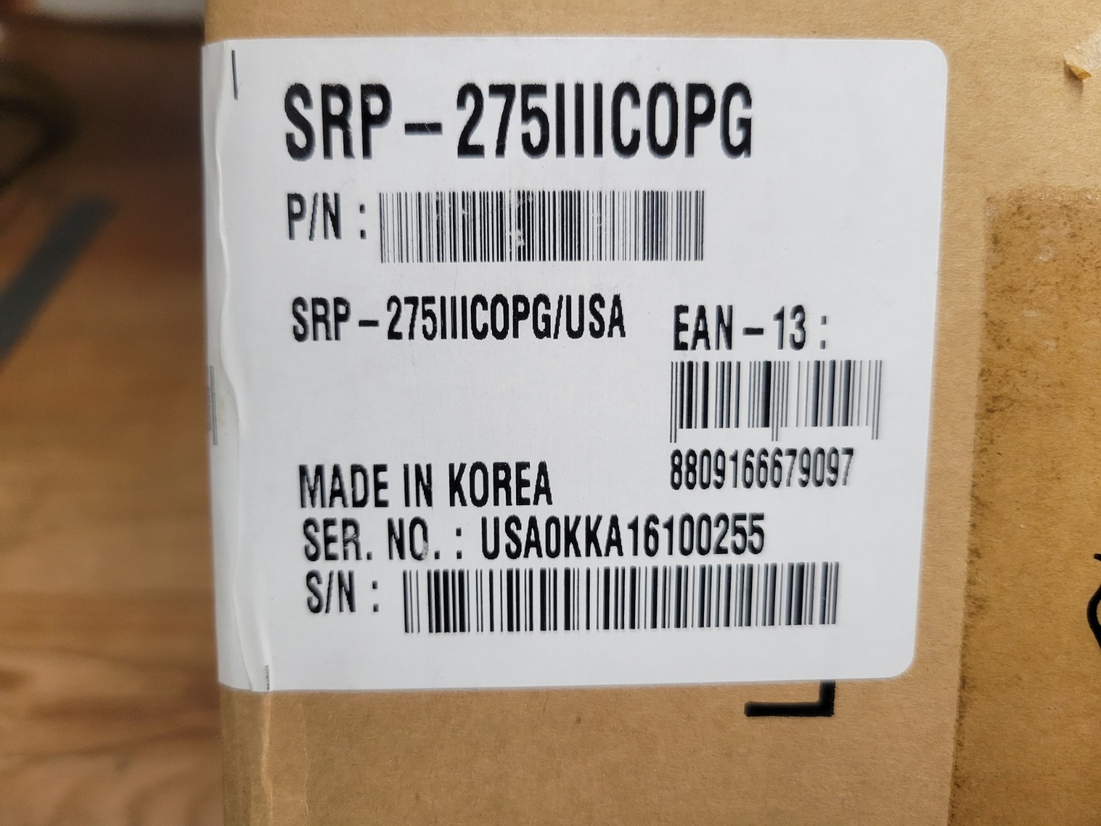 NEW BIXOLON SRP 275 BARCODE PRINTER