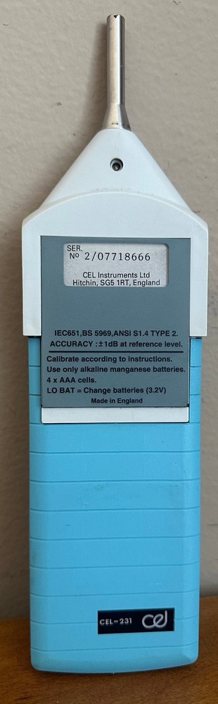 Casella CEL Instruments CEL-231 Digital Sound Meter Survey