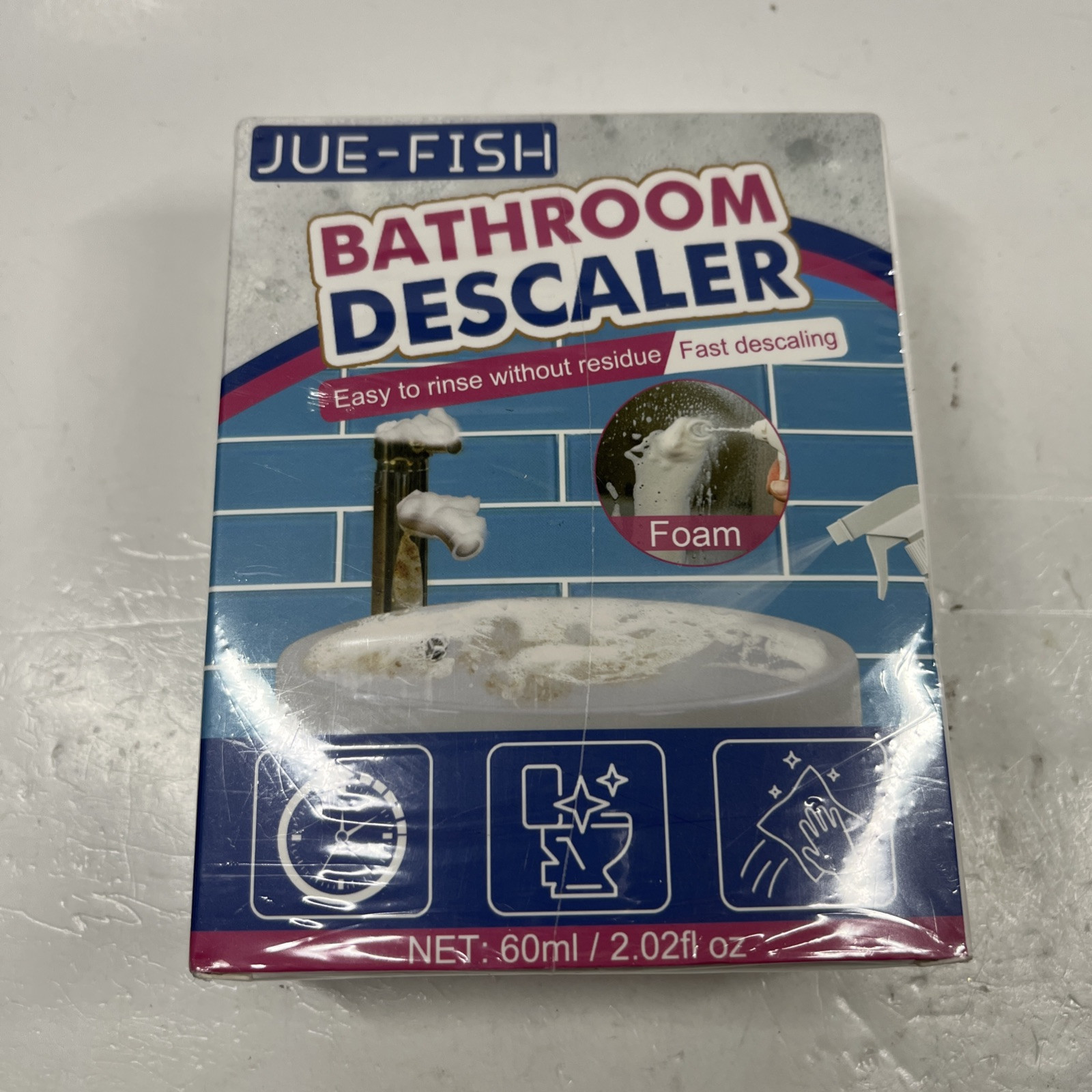 60 ml Bathroom Descaler Spray Jue Fish Bathroom Descaler Stubborn Stains Cleaner