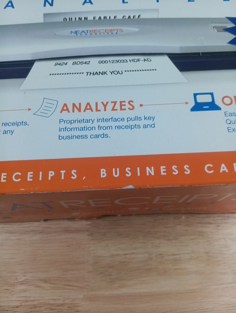 Neat Receipts Scanalizer Mobile Doc Scanner Digital Filing System New