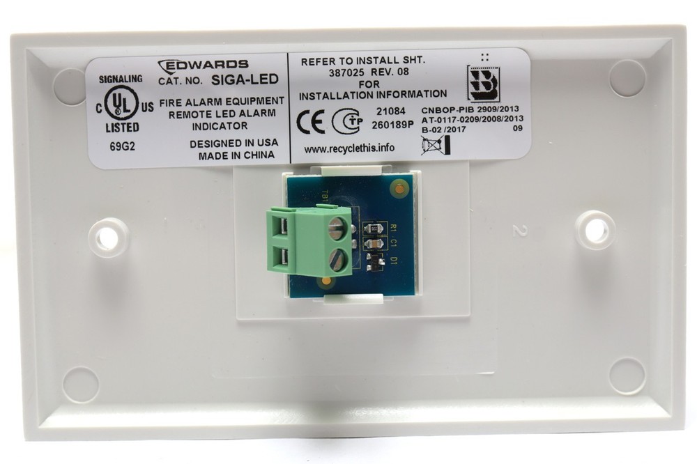 Edwards SIGA-LED Remote Alarm Indicator