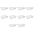 Small Storage Bin, 28 Quart Clear Plastic Container, White