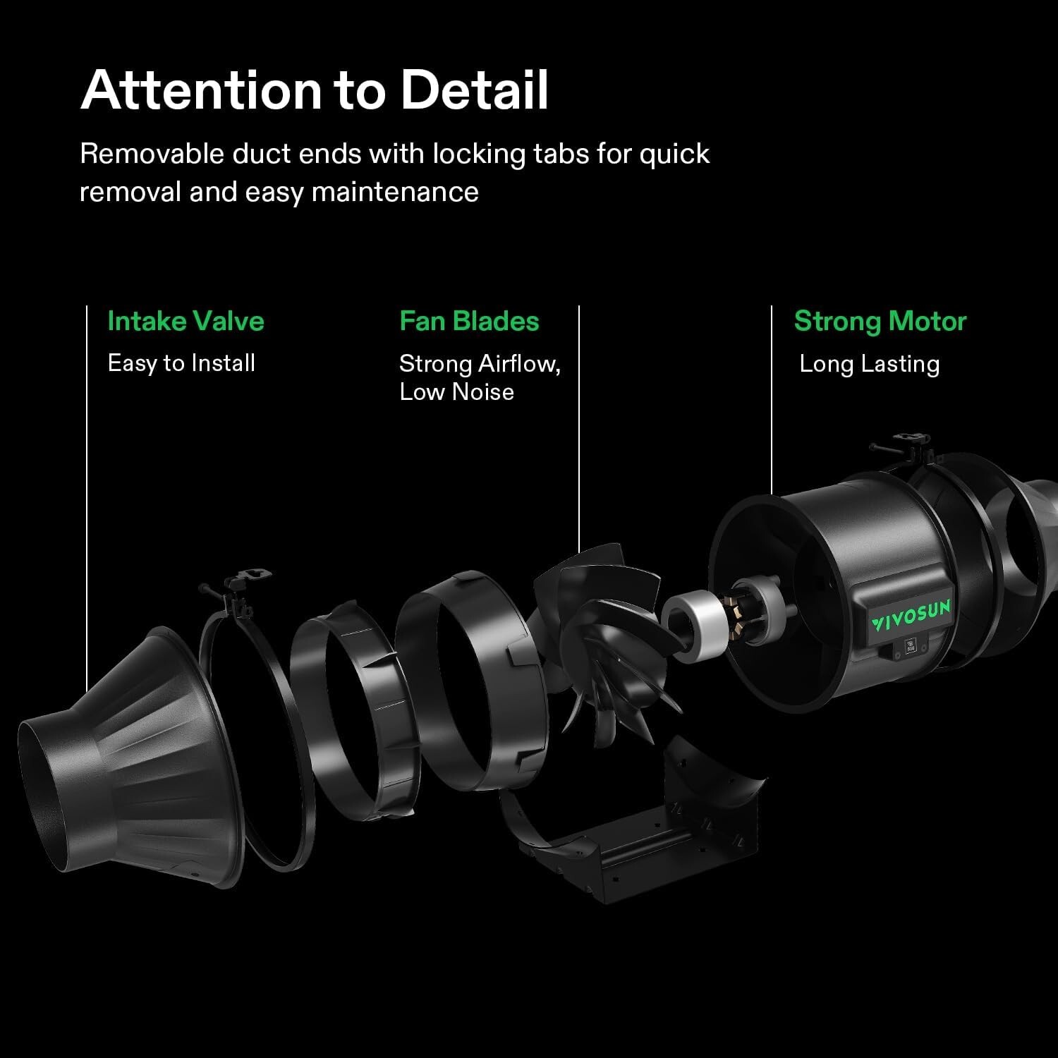 VIVOSUN AeroZesh T4/T6 Inline Duct Fan Smart Ventilation System
