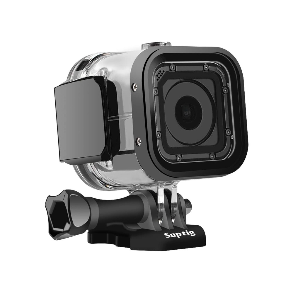 Suptig Replacement Waterproof Case Protective Housing for Transparent+black