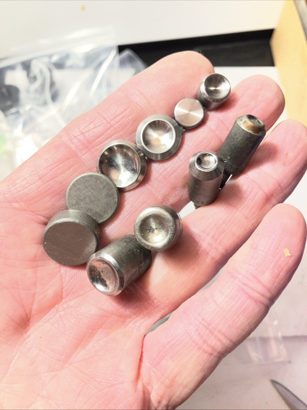 Lot 10 Hand Rivet Squeezer Die 3/16 Shank Aircraft Aviation Tools #1 Belly Tank