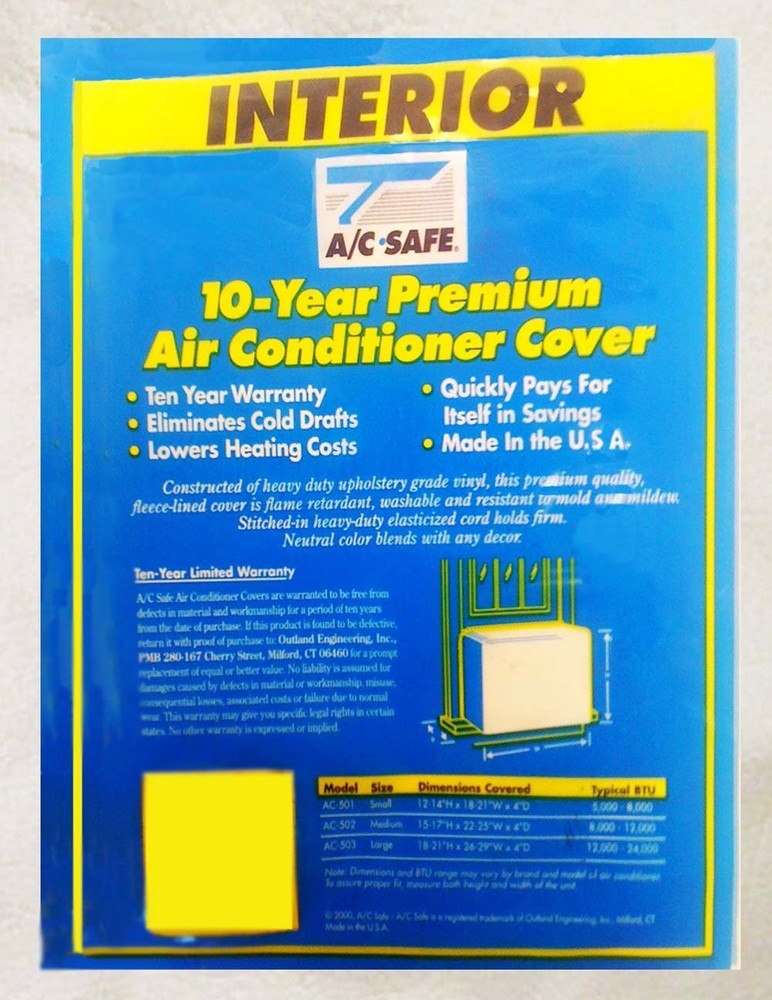 AIR CONDITIONING WINDOW UNIT LARGE INTERIOR COVER