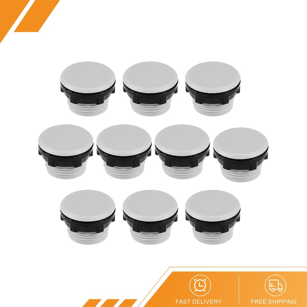 10 Pcs 22mm Black Gray Plastic Push Button Switch Hole Panel Plugs