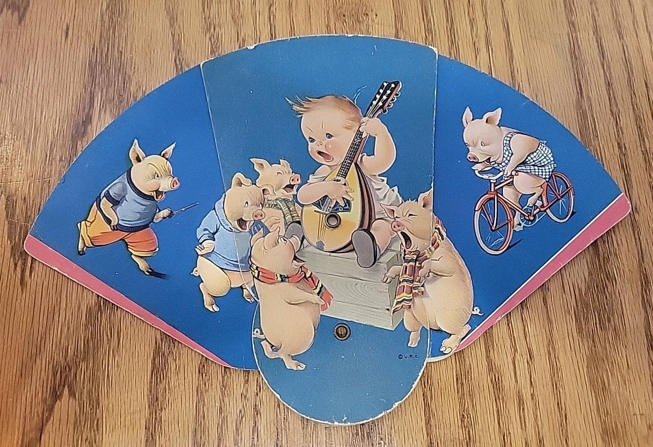 Old 1920s Watkin's Greenhouse  Fan Pull. Delta Ohio. Phone 2041.