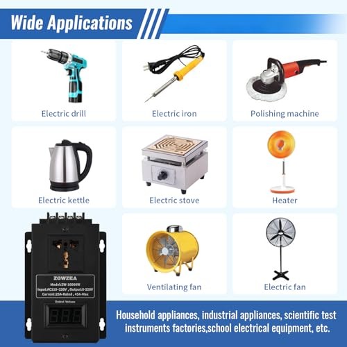 10000W Variable Speed Controller SCR Voltage Controller Fit for Router Fan