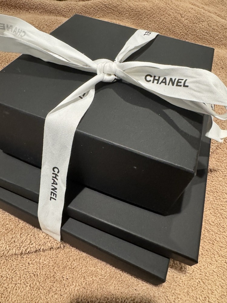 chanel empty gift boxes Qty 3 With Ribbon