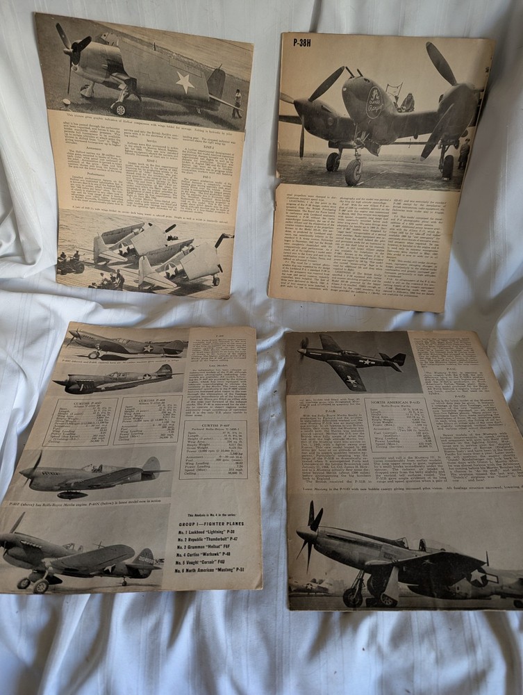 Air Age Technical Library Warplane Research Hellcat Lightning Warhawk Mustang