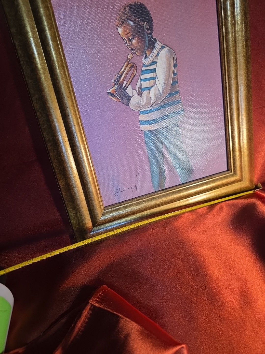 ELAINE DUNGILL Boy Playing Bugle GICLEE ON CANVAS PAINTING