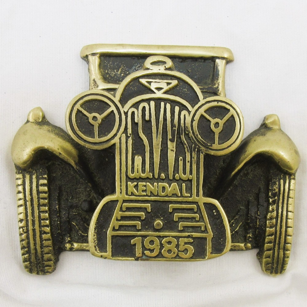 Vintage Solid Brass CSVVS Door Knocker - Kendal 1985