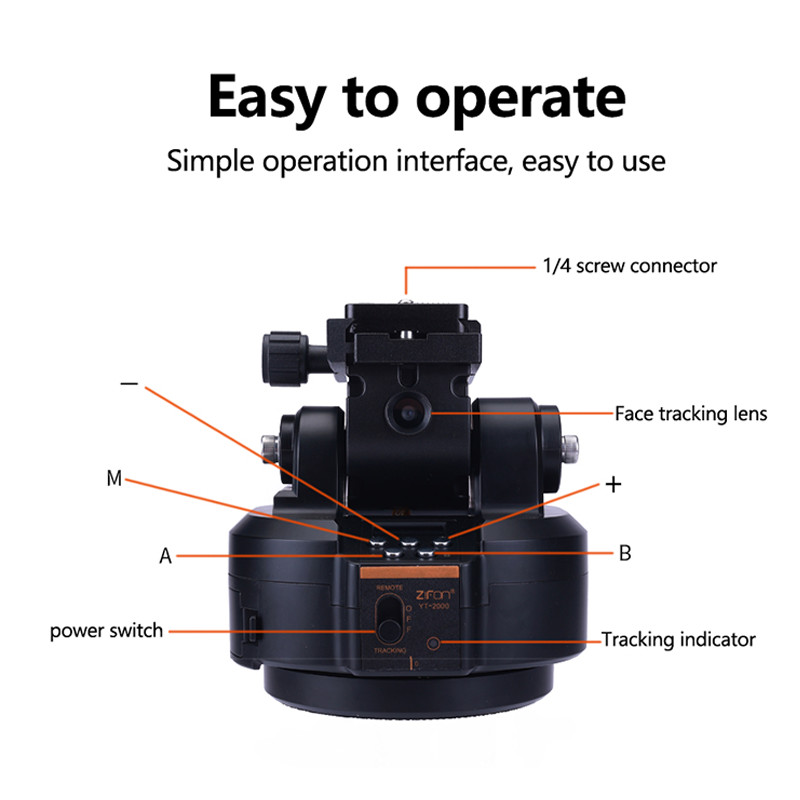 ZIFON YT-2000 Auto Motorized Pan/Tilt Panoramic Head Stabilizer Remote Control
