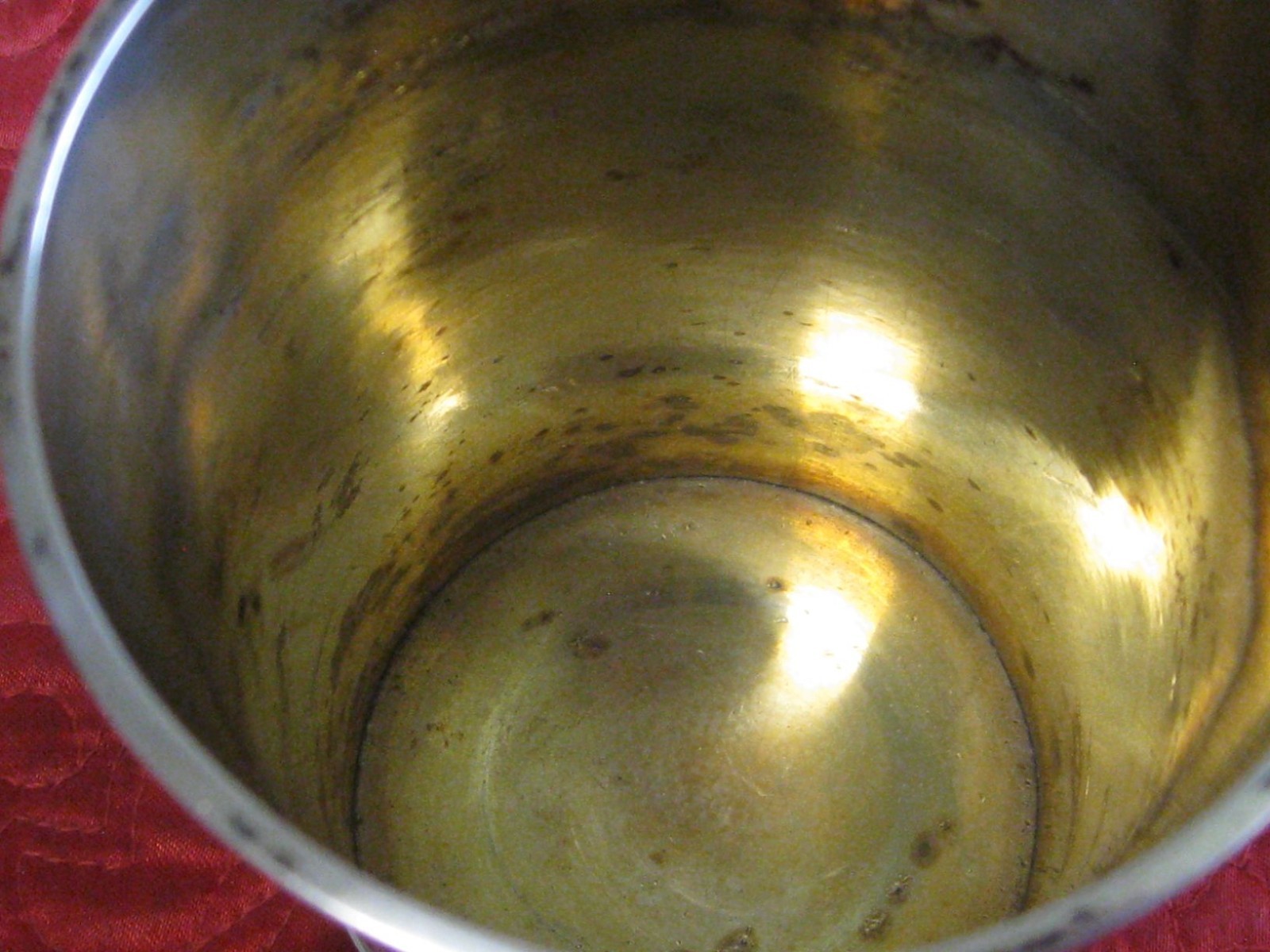 Silver Mint Julep Cup ..hand made by MEZGER. Weighs 4.97 Troy Ounces