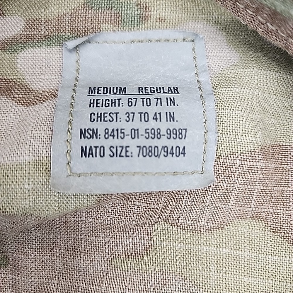 Army Combat Uniform ACU Jacket Mens Medium Regular OCP Multicam Camo Jacket