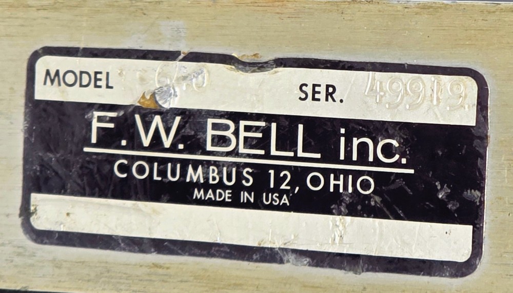 F.W. Bell Incremental Gaussmeter Model 640 - Untested (No Power Cord)