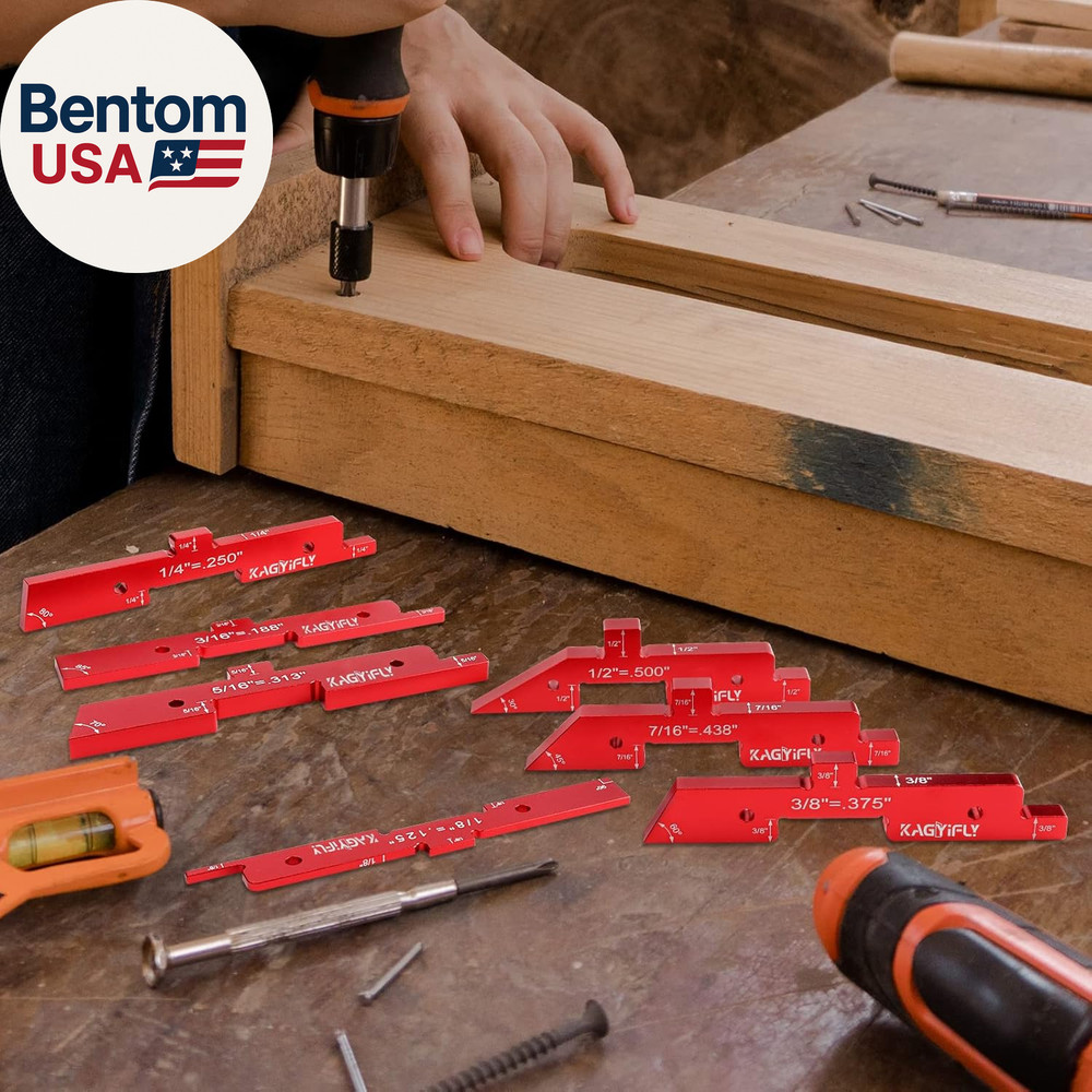 Router Table Setup Bars, 7Pcs Aluminum Precision Setup Blocks Height Gauge Set f