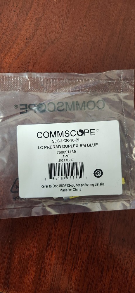 (25) COMMSCOPE SDC-LCR-16-BL DUPLEX CONNECTOR, PRE-RADIUSED, SINGLE-MODE