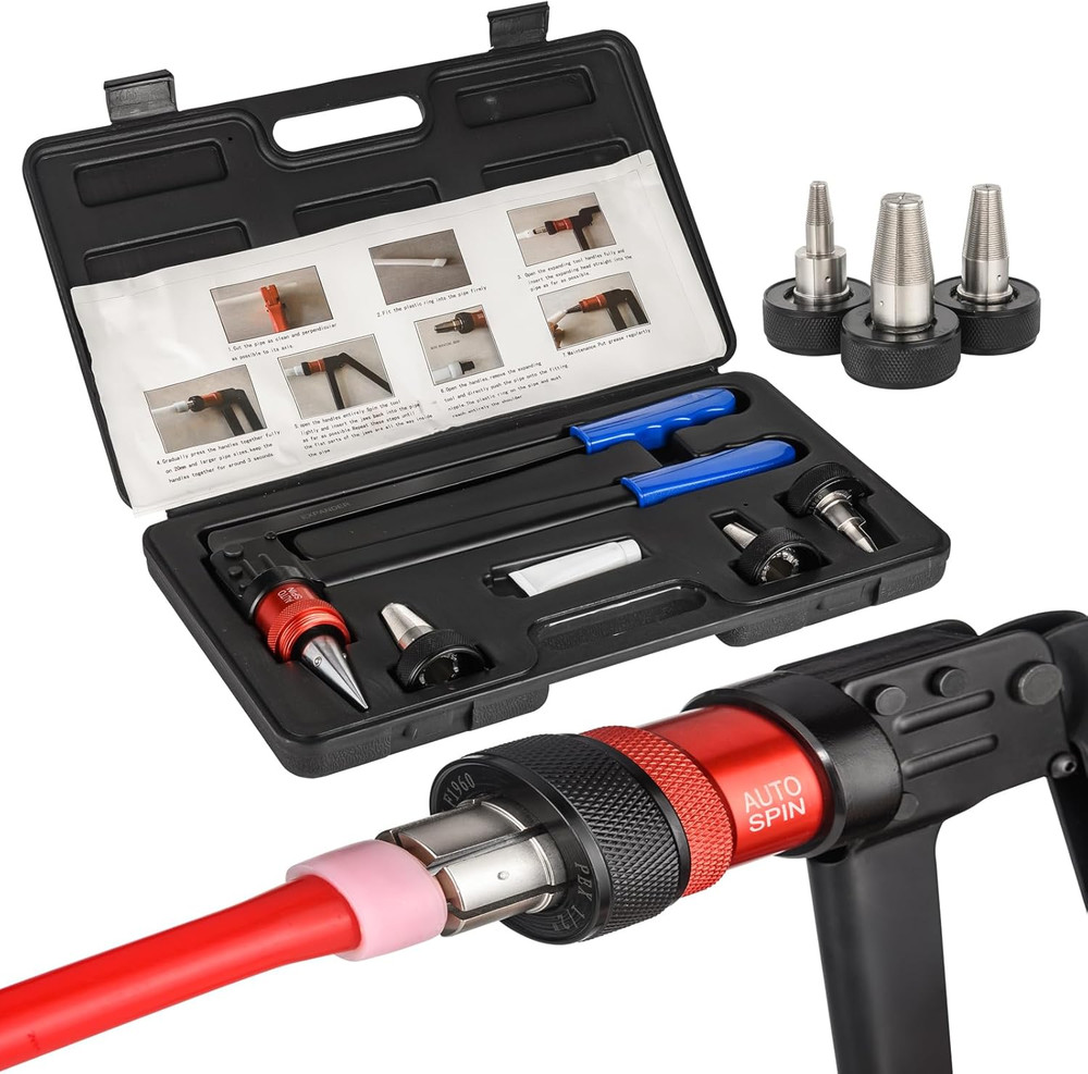 Auto-Spin PEX a Expansion Tool, Automatically Rotation Head PEX Expander Kit, wi