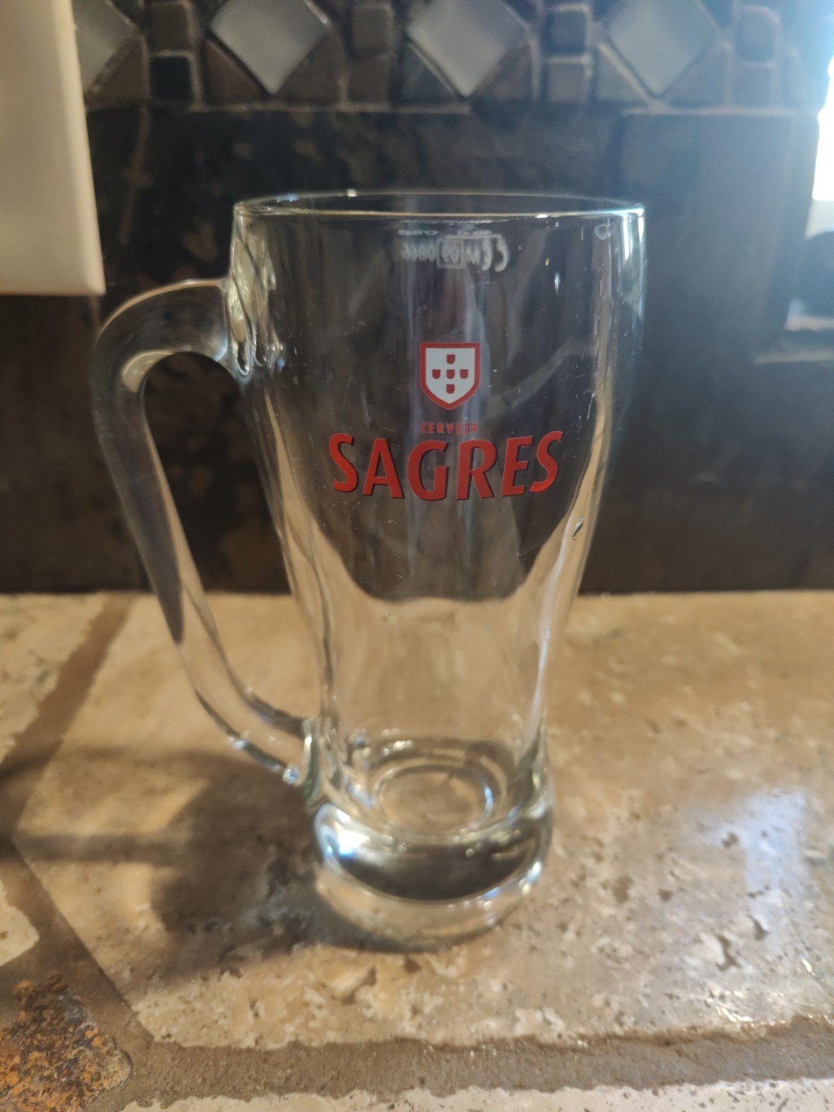 Sagres Beer - original Beer Glass Mug Sagres  Portugal