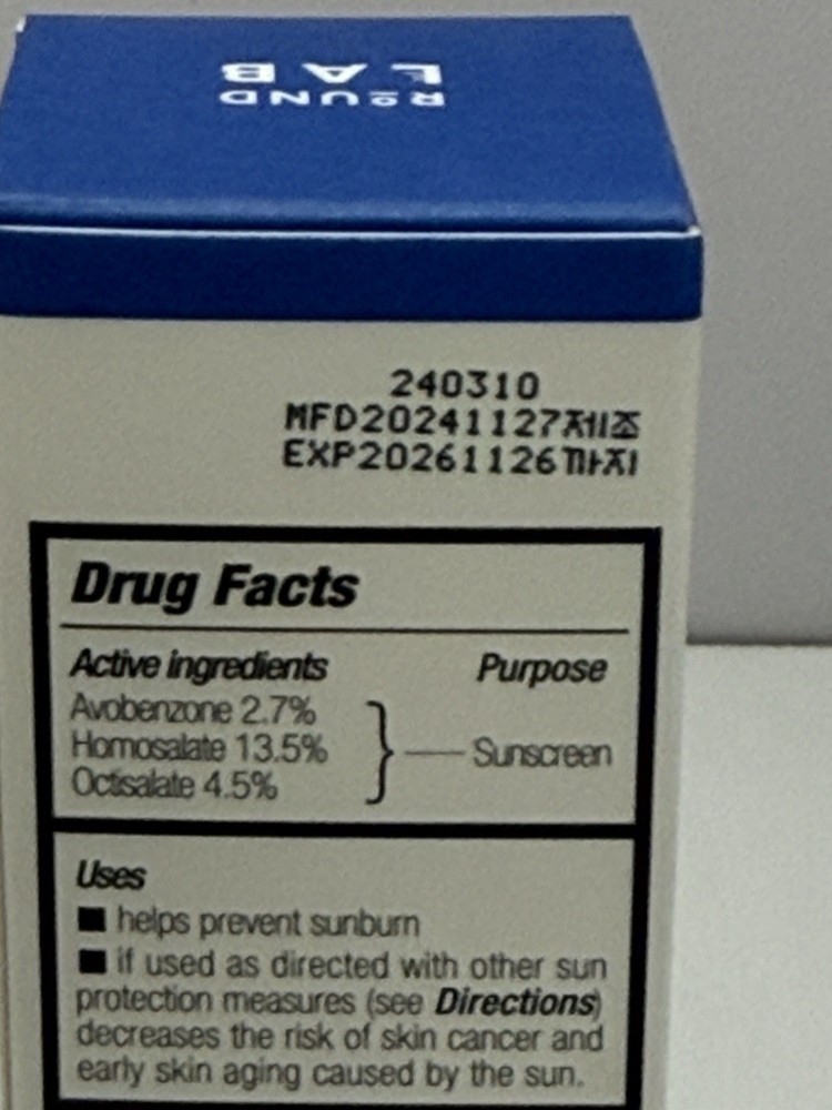 ROUND LAB Birch Juice Moisturizing Sunscreen_OTC version SPF45Broad spectrum