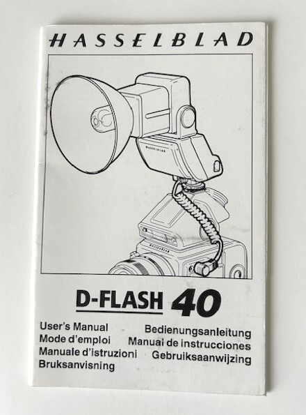 Hasselblad D Flash 40 Instruction Manual multi-language