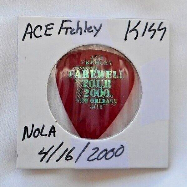 Kiss  Ace Frehley Tour Issued Guitar Pick New Orleans Louisiana 4/16/2000