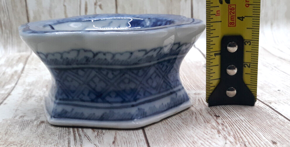 Antique Chinese Export Blue & White Salt Cellar #2