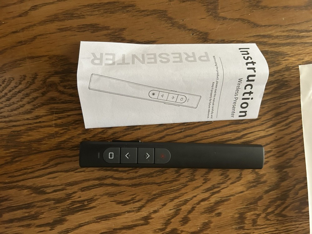 Presentation Clicker for PowerPoint, RF 2.4GHz USB Wireless Presenter Remote ...