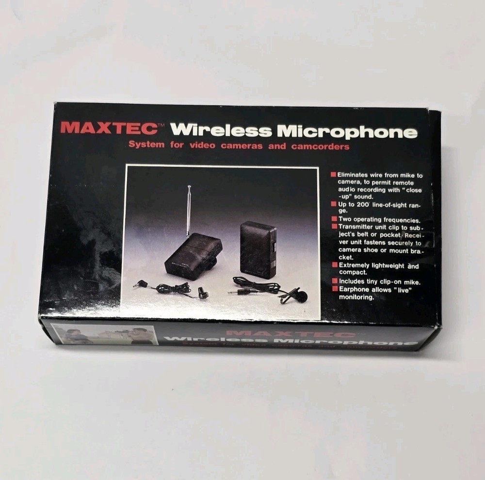 Maxtec MG-49S2 Wireless Microphone for Video Camera & Camcorder System Open Box