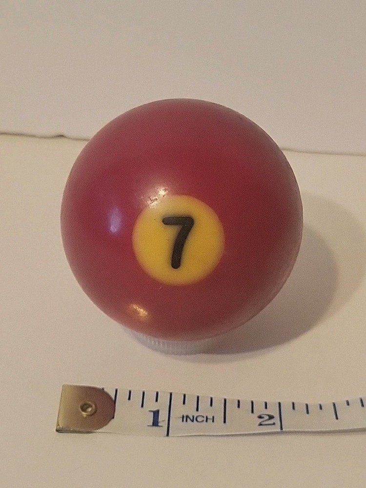 Vintage No. 7 Solid Red Pool Ball Billiard 2" Replacement (A)