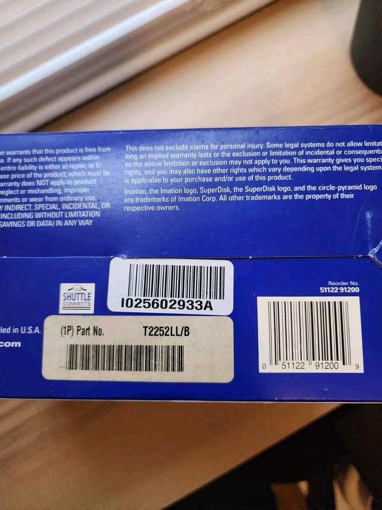 Imation Super Disk Drive USB MAC 120MB Floppy Diskettes - New Open Box